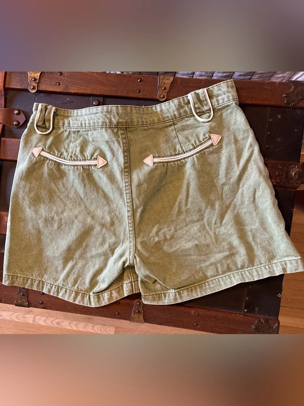Women’s Western Green Denim Shorts